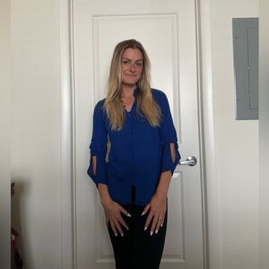 Royal Blue Blouse